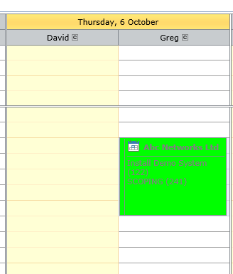 job management - appointment categories