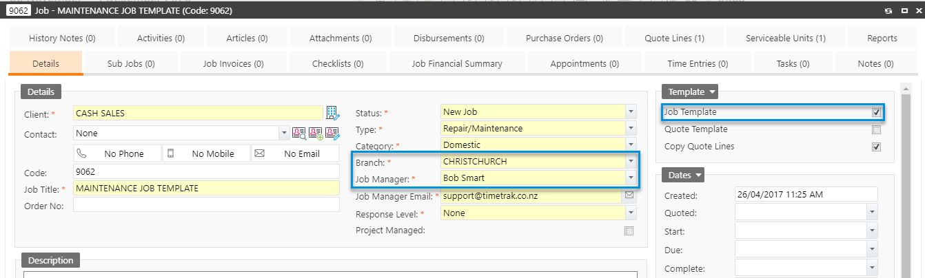 Changes to Job Templates